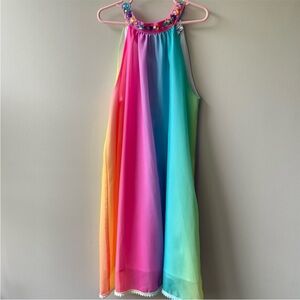 Lola & The Boys Jeweled Rainbow Dress